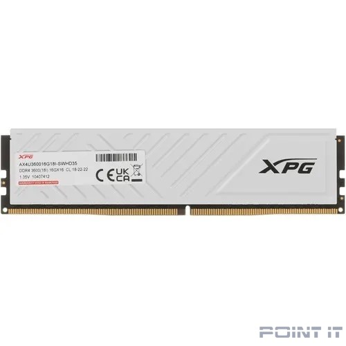 A-data DDR4 XPG SPECTRIX D35G 16GB DDR4-3600 AX4U360016G18I-SWHD35G,CL18, 1.35V WHITE