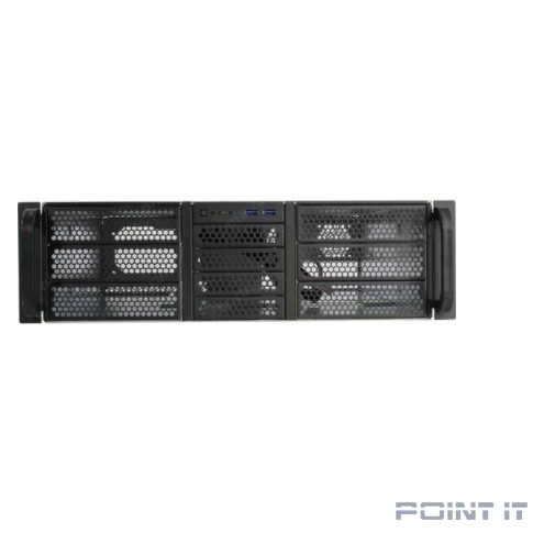 Procase RE306-D6H4-C-48 Корпус 3U server case,6x5.25+4HDD,черный,без блока питания,глубина 480мм,MB CEB 12"x10.5"