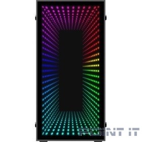 GameMax [Abyss ITX] без БП (Черн., Mini-ITX, зак.стекло,USB3.0, 2*120мм вент+пульт)
