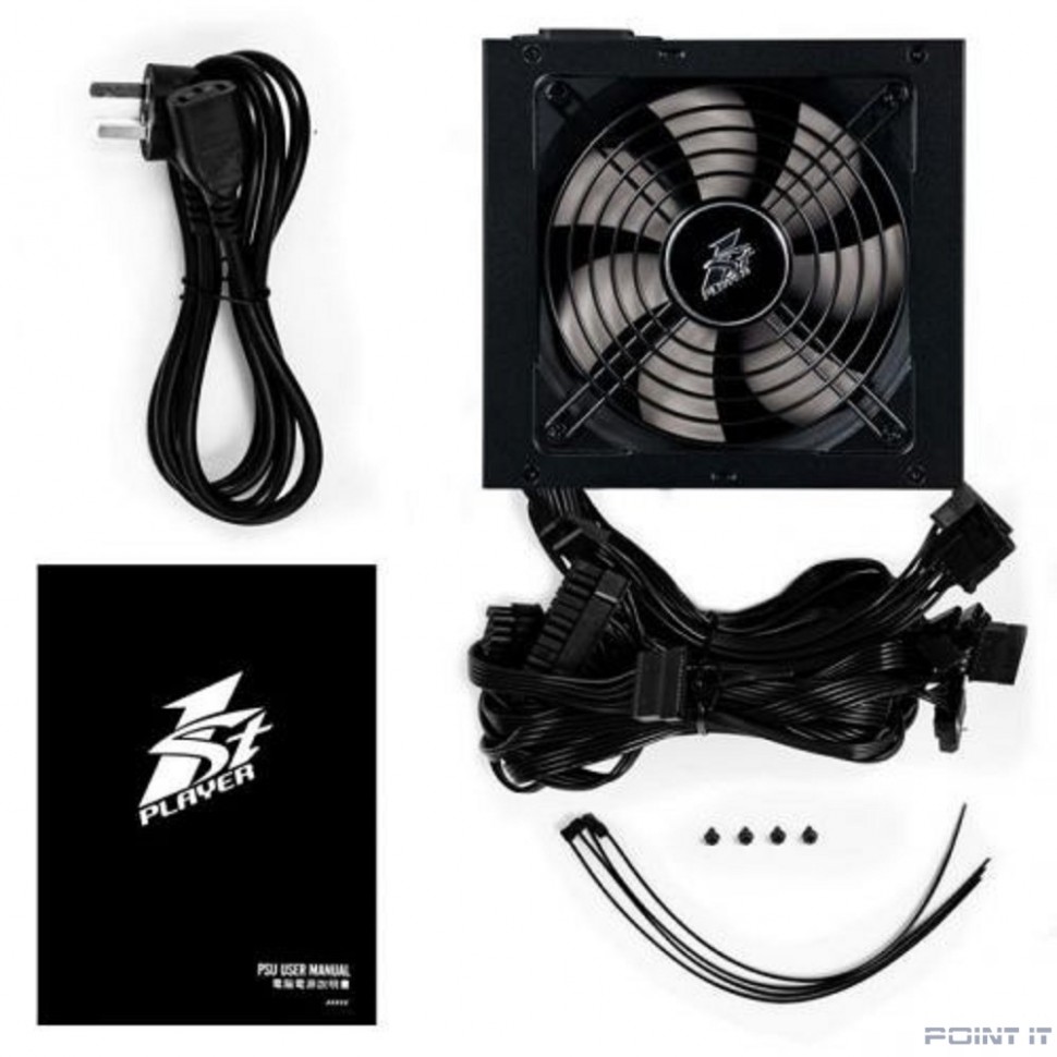 1STPLAYER Блок питания DK PREMIUM 500W / ATX 2.4, APFC, 80 PLUS BRONZE, 120mm fan / PS-500AX