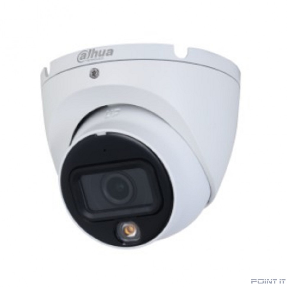 DAHUA DH-HAC-HDW1500TLMP-IL-A-0280B-S2 Уличная турельная HDCVI-видеокамера с интеллектуальной двойной подсветкой 5Мп, объектив 2.8мм, ИК 20м, LED 20м, IP67, корпус: металл