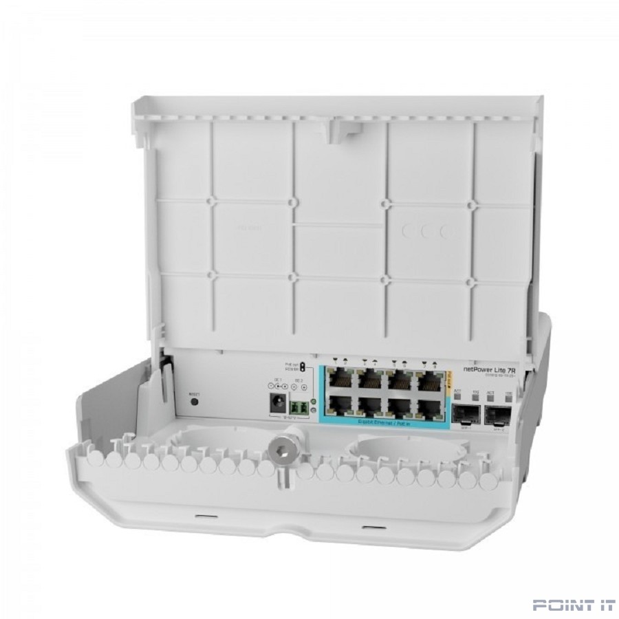 MikroTik CSS610-1Gi-7R-2S+OUT Уличный коммутатор netPower Lite 7R, 8Gbit ethernet, 2 SFP+