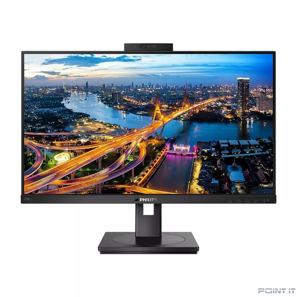 Монитор LCD PHILIPS 27" 275B1H черный {IPS 2560x1440 75Hz 4ms 78/178 300cd 1000:1 8bit DVI HDMI1.4 DisplayPort1.2 AdaptiveSync AudioOut 3xUSB3.2 USB-C3.2 2x2W WebCam VESA}