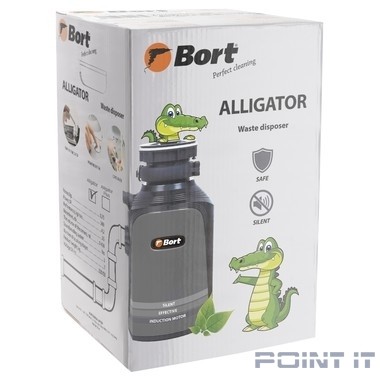 Bort Измельчитель пищевых отходов Alligator {Мощность 560 Вт; Объем камеры 1450 мл; Размер 350х190 мм; 7,5 (7,5) кг; 25,5 x 25,3 x 41,8; гарантия 2 г} [93410754]