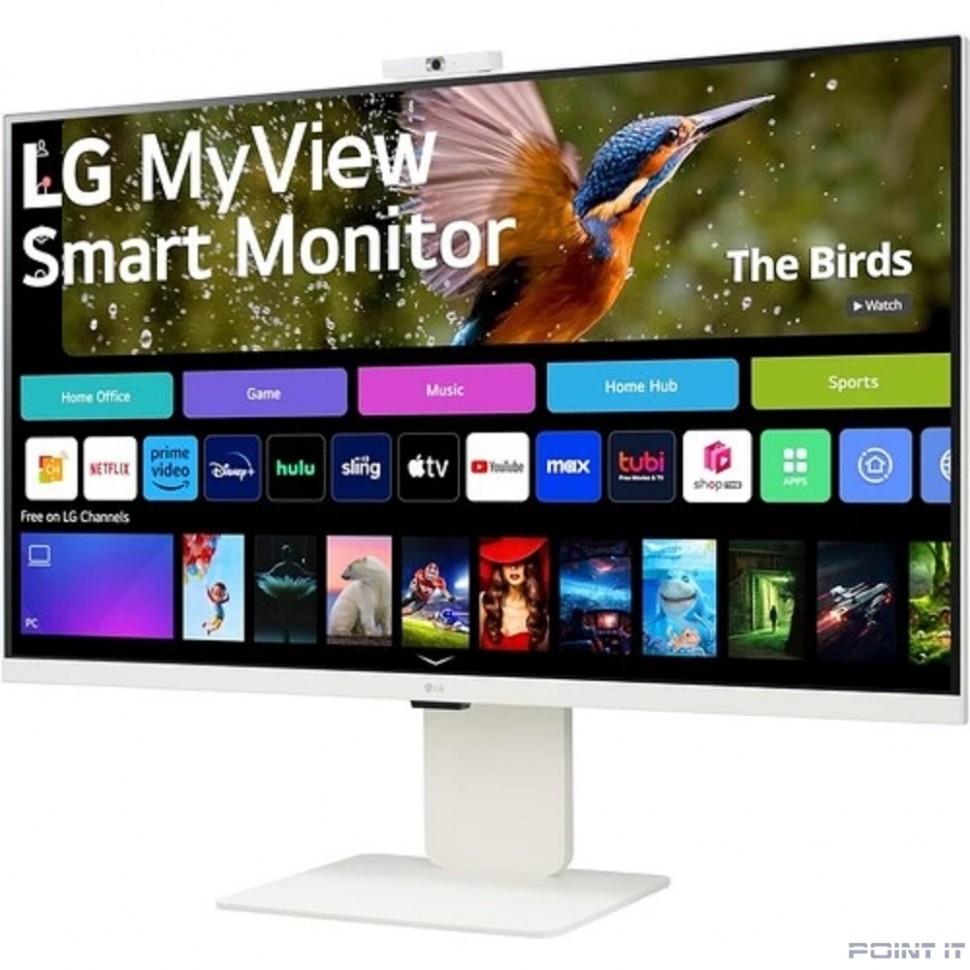 Монитор LCD LG 31.5" 32SR85U-W Smart Monitor {IPS 3840x2160 60Hz 5ms 400cd 16:9 178/178 2x5W webcamera USB-C(90W) 2xHDMI USB VESA}