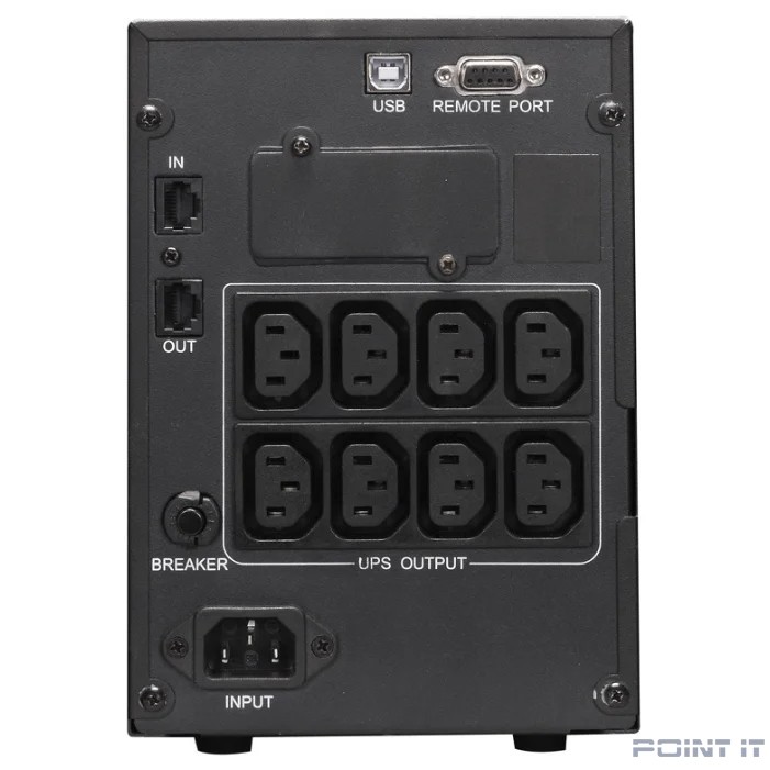 PowerCom Smart King Pro+ SPT-1500-II LCD ИБП {Line-Interactive, 1500VA/1200W, Tower, 8xC13 с резервным питанием, USB, SNMPslot} (1152565)