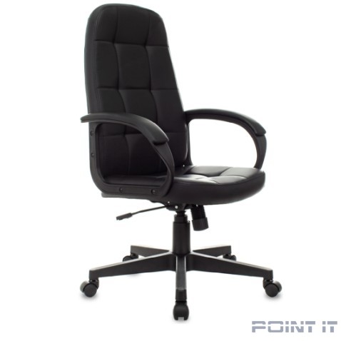Кресло руководителя Бюрократ CH 002 черный эко.кожа крестов. пластик (CH 002 BLACK) (1872491)