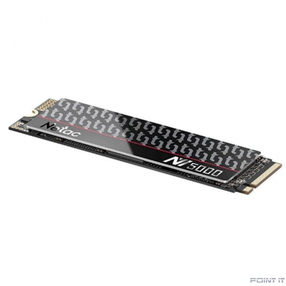 Netac NV5000t 500Gb [NT01NV5000t-500-E4X] M.2 2280, PCI-E 4.0 x4, 3D NAND, 4800/2700MBs, NVMe 1.4, 320TBW, с радиатором