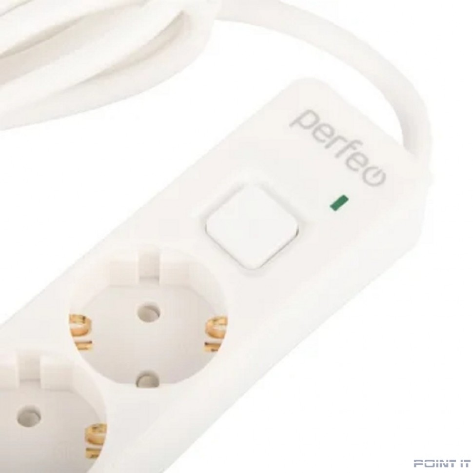 Perfeo сетевой фильтр "REAL STREAM, 3,0м, 5 розеток, 16А, 3500 Вт, тройная защита, белый.