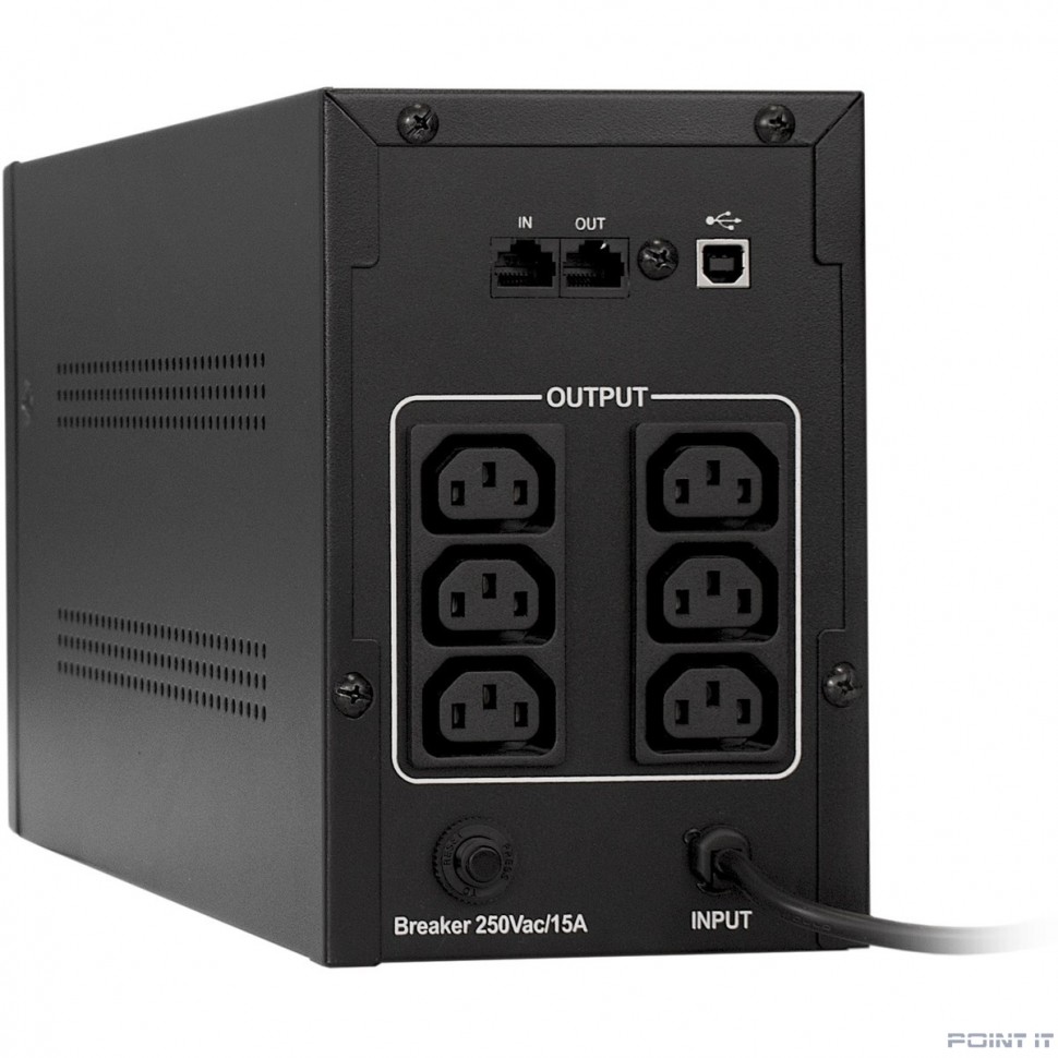 Exegate EP287659RUS ИБП ExeGate SpecialPro Smart LLB-3000.LCD.AVR.C13.RJ.USB <3000VA/1800W, LCD, AVR, 6*IEC-C13, RJ45/11, USB, Black>