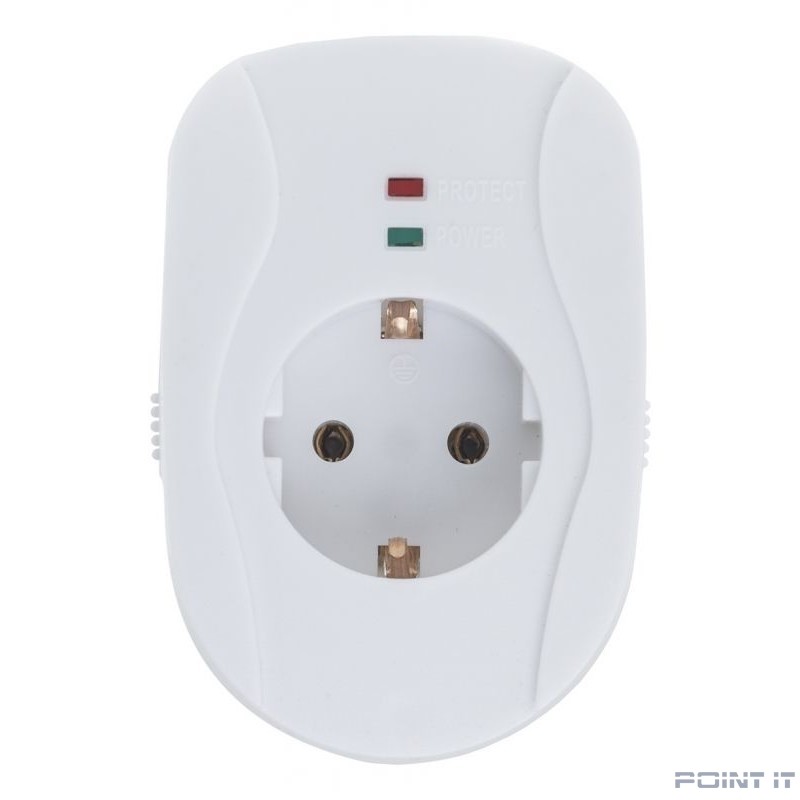 BURO Сетевой фильтр 1 розетка (100SH-W), белый (коробка) {992324}