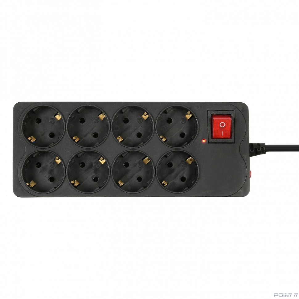 BURO Сетевой фильтр 8 розеток (800SH-5-B),5м, черный коробка {1180915}