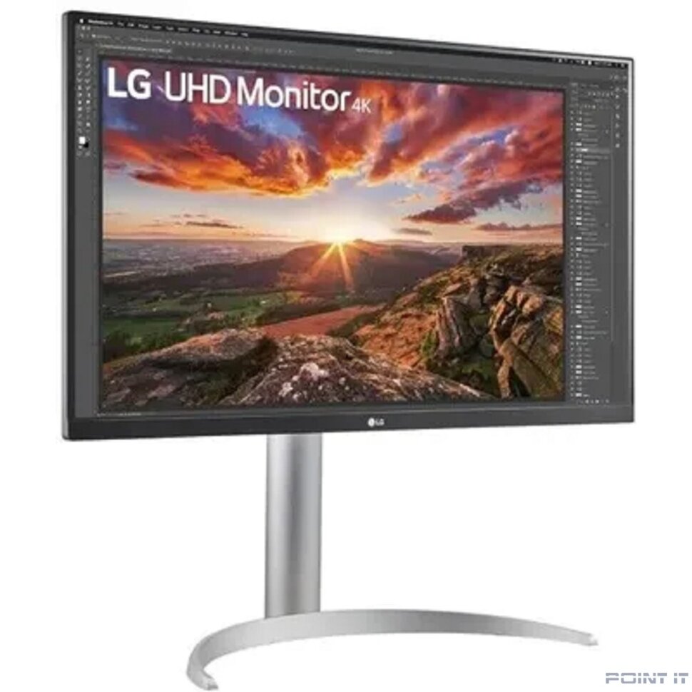 Монитор LCD LG 27" 27UP850K-W {IPS 3840x2160 60Hz 5ms 400cd 1200:1 2xHDMI2.0 DisplayPort1.4 3xUSB3.0 USB-C(90W PD) 2x5W FreeSync VESA}