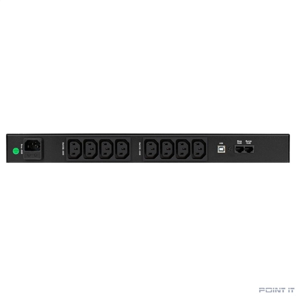 Exegate EX297854RUS ИБП 1U ServerRM UNL-1200.LCD.AVR.8C13.RJ.USB.1U <1200VA/720W, LCD, AVR, 8*C13, RJ, USB, 1U, установка в стойку, Black>