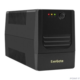 Exegate EX299486RUS ИБП ExeGate Power NB-850.LED.AVR.4C13 (850VA/510W, LED, AVR, 4*C13, батарея 12V 9Ah, Black)