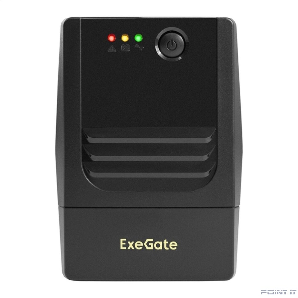 Exegate EX299486RUS ИБП ExeGate Power NB-850.LED.AVR.4C13 (850VA/510W, LED, AVR, 4*C13, батарея 12V 9Ah, Black)