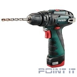 Metabo PowerMaxx SB Ударная дрель-шуруповерт [600385500] { 10.8 В, 2 Ач, БЗП,34 Нм, 1.12 кг }