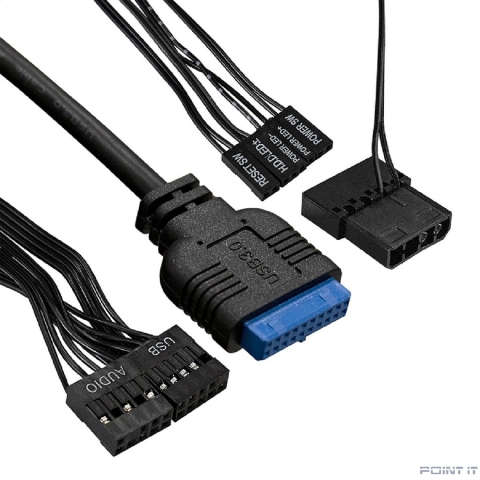 Exegate EX296390RUS Корпус Minitower ExeGate mEVO-7807-XP500 (mATX, БП XP500 с вент. 12см, 1*USB+1*USB3.0, черный, 1 вент. 12см с RGB подсветкой)