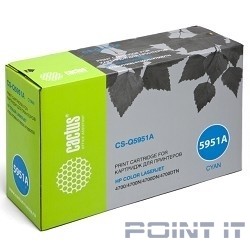 Q5951A_CACTUS - Картридж (CS-Q5951A) для HP Color LaserJet 4700 (10000 стр.) восстан.